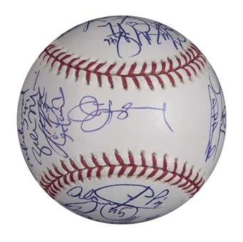 2006 American League Champion Detroit Tigers Team Signed World Series Baseball With 28 Signatures (PSA/DNA)
